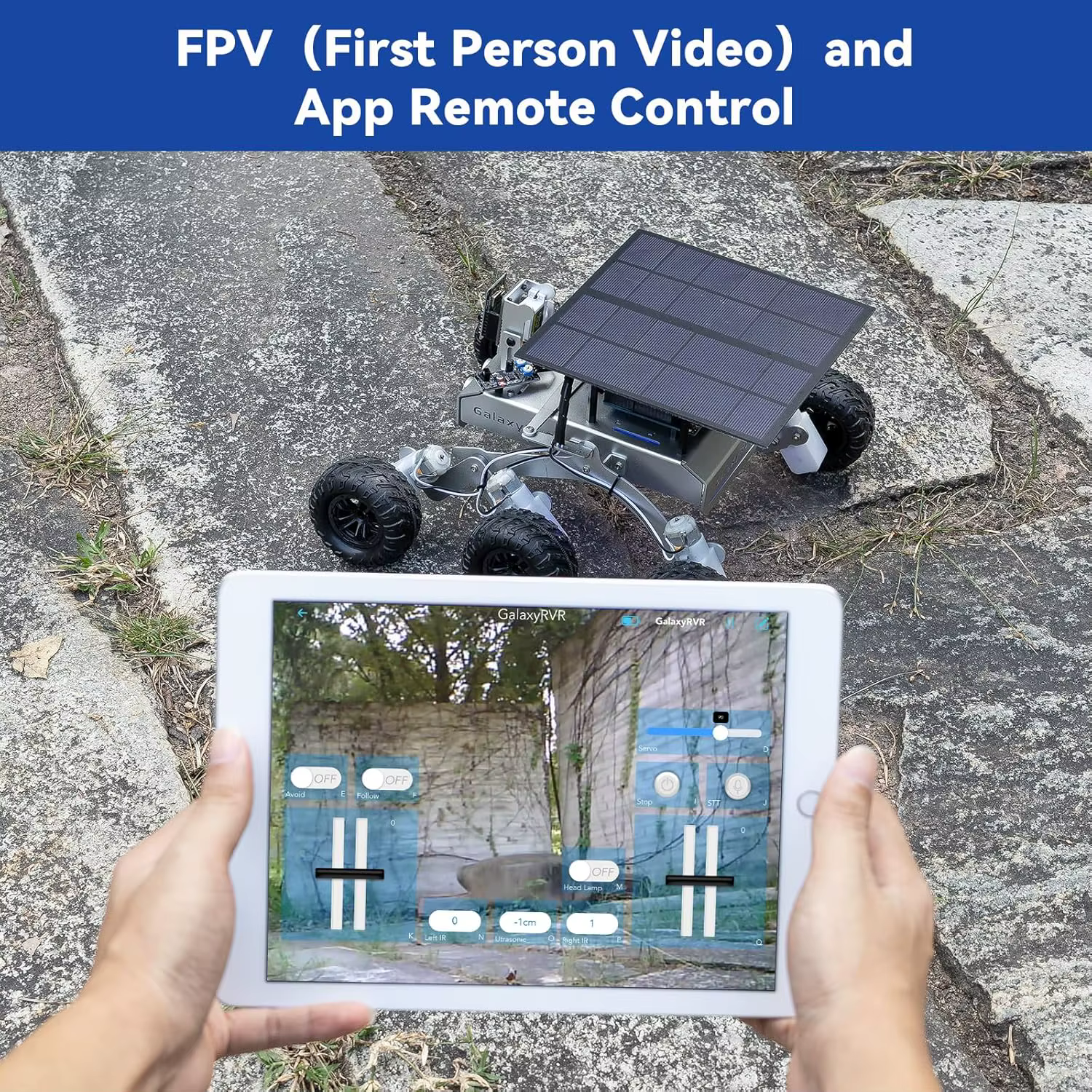 SunFounder GalaxyRVR Mars Rover : Kit de voiture robot Arduino Uno R3 et ESP32-CAM avec piles