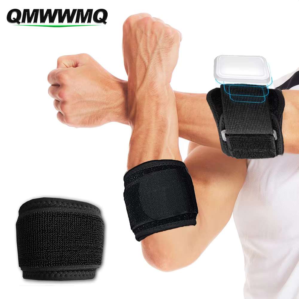 Attelle de coude de tennis pour soulager la tension de l'avant-bras, sangles de bras de soutien du coude, coussinet de compression, bandes de pression pour les fentes de tendinite