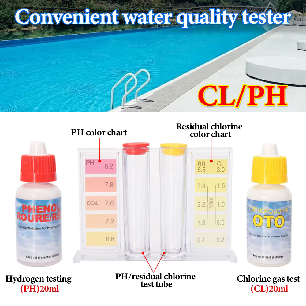 Kit de test d'eau PH Combo ine