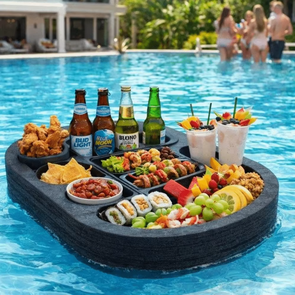 Plateau flottant multifonctionnel créatif pour piscine