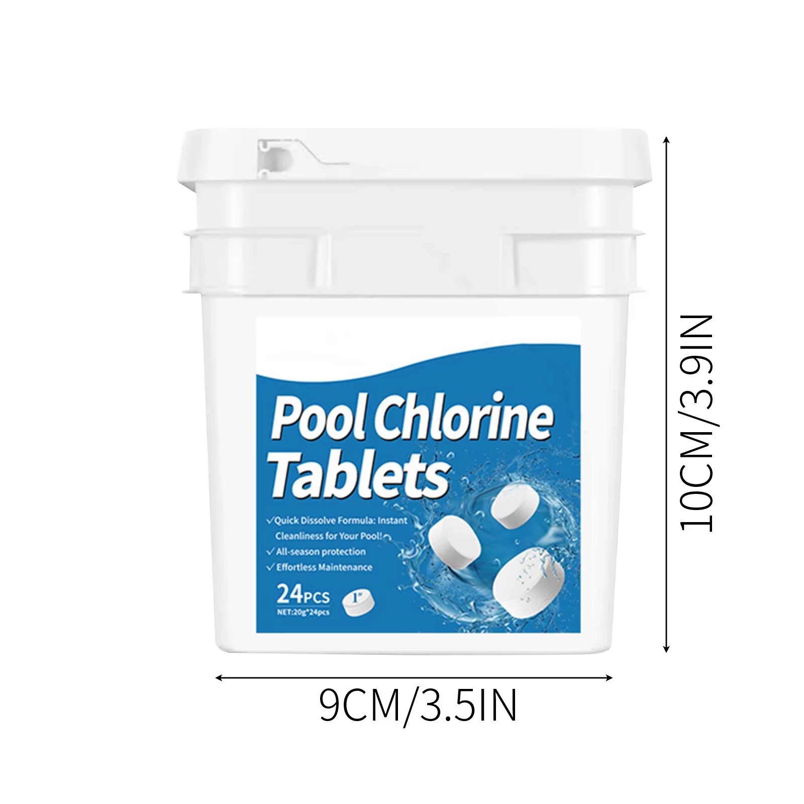 24 pièces/bouteille comprimé chlore brome comprimés nettoyant natation Spa ménage piscine fournitures de nettoyage