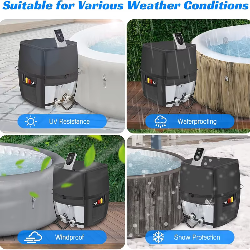 Couvercle de pompe de chauffe-eau gonflable universel pour spa