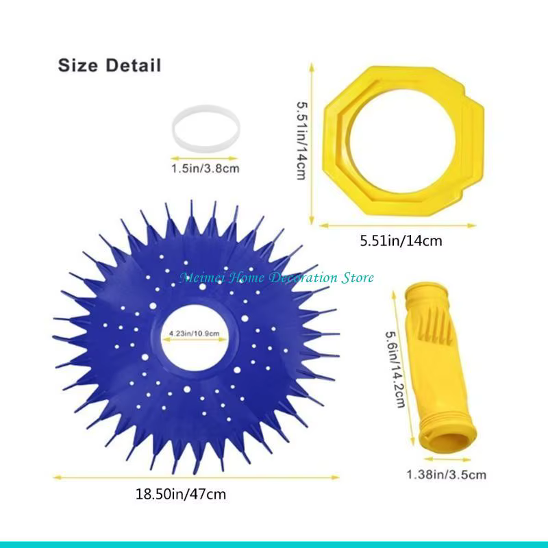 H7BF joint à ailettes W69698 diaphragme nettoyeur piscine W70327 coussinet pied pour Zodiac G3
