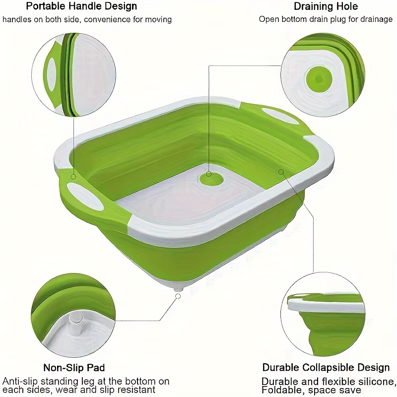 Bassin portable 2-en-1 : gain de place