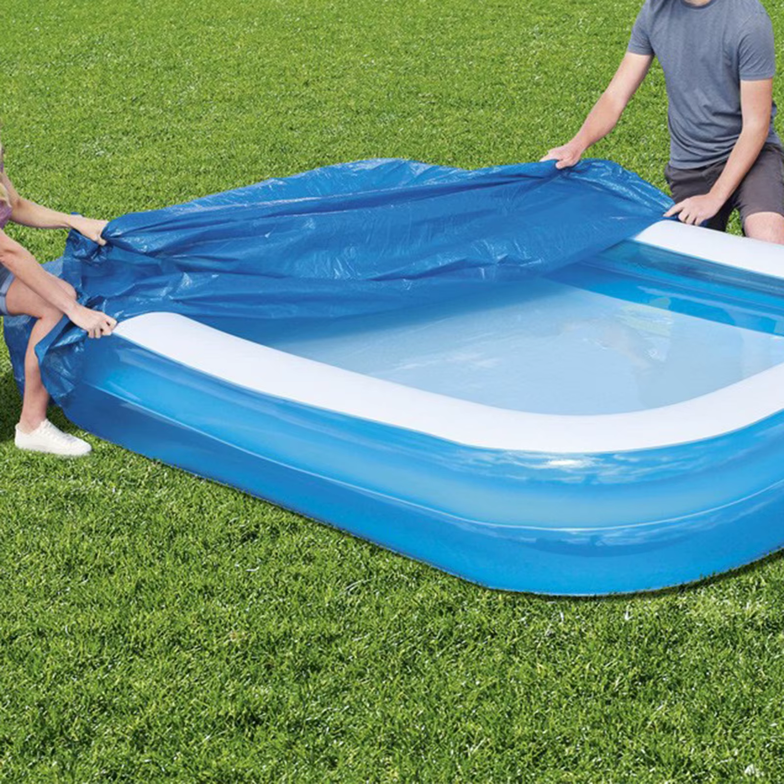 Couverture de piscine rectangulaire PE hors sol