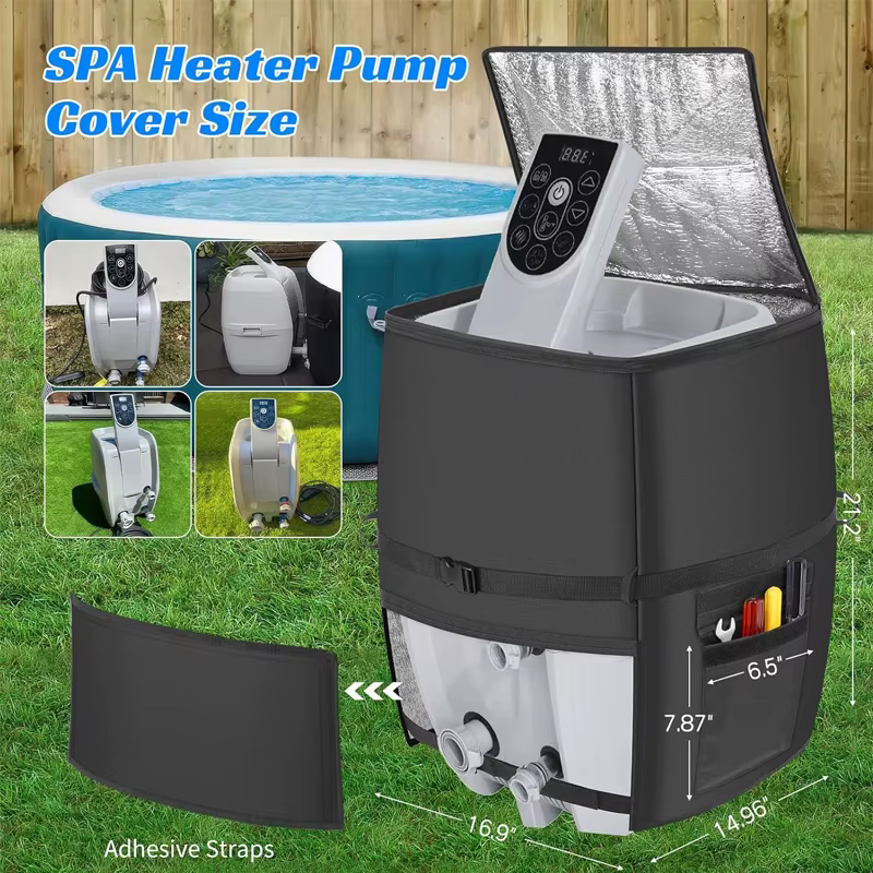 Couvercle de pompe de chauffe-eau gonflable universel pour spa