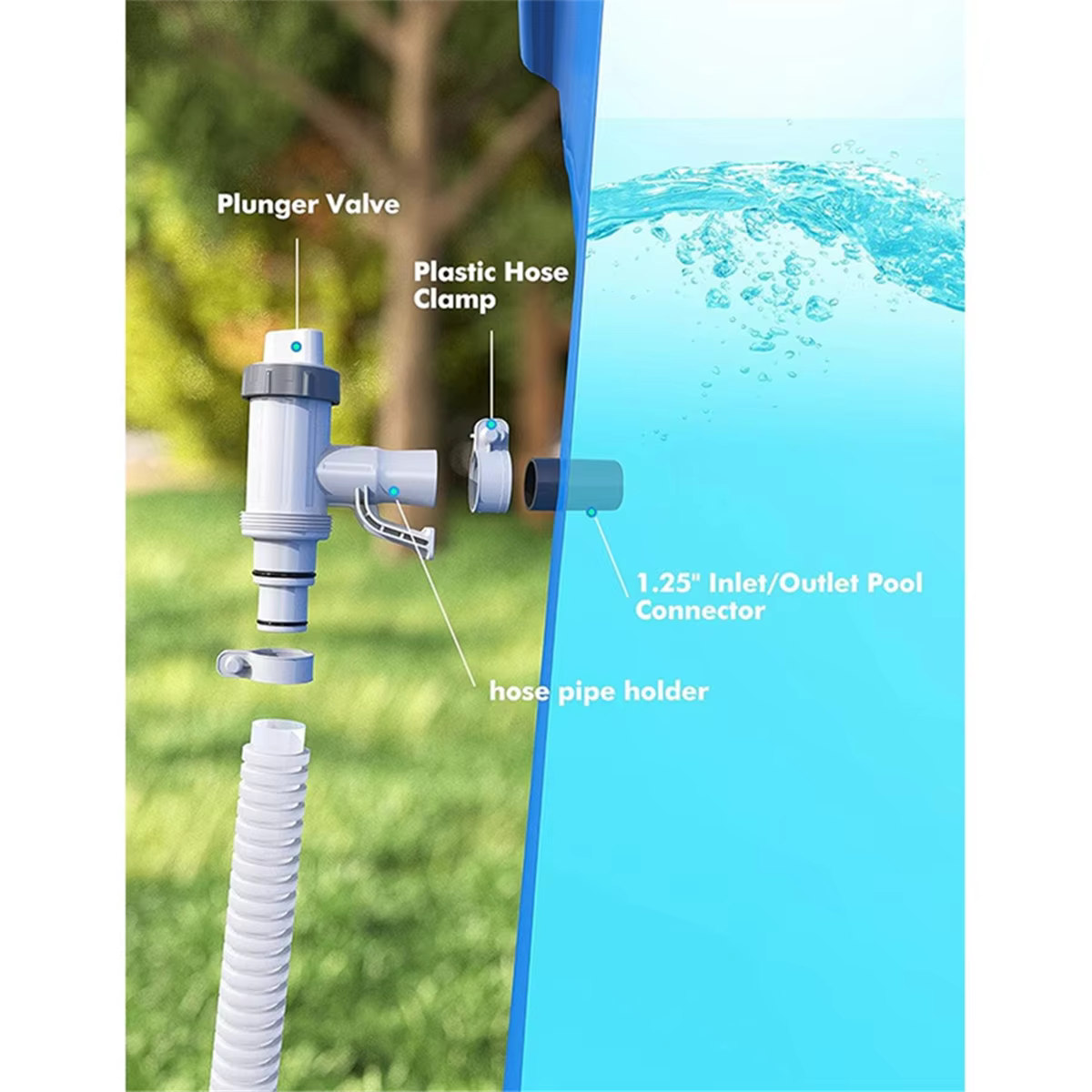 Adaptateur de tuyau de piscine