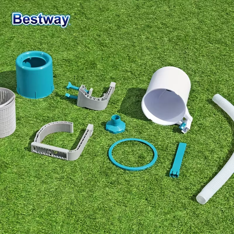 Bestway 58233 800 GPH nettoyeur de débris d'écumoire de Surface de piscine hors sol avec installation rapide et hauteur réglable