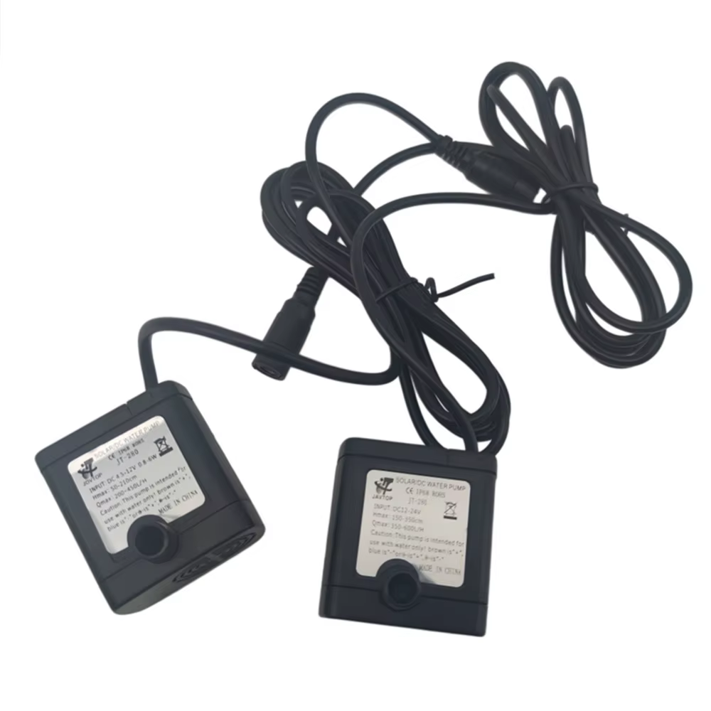 Pompe à eau submersible micro DC JT-280, moteur 12V 24V, débit max 200~650L/H