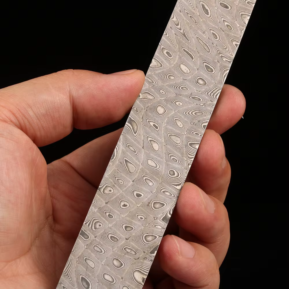 Barre de acier Damas à 60 couches, acier pour la fabrication de couteaux DIY, acier inoxydable pour la fabrication d'outils, durci HRC58-59