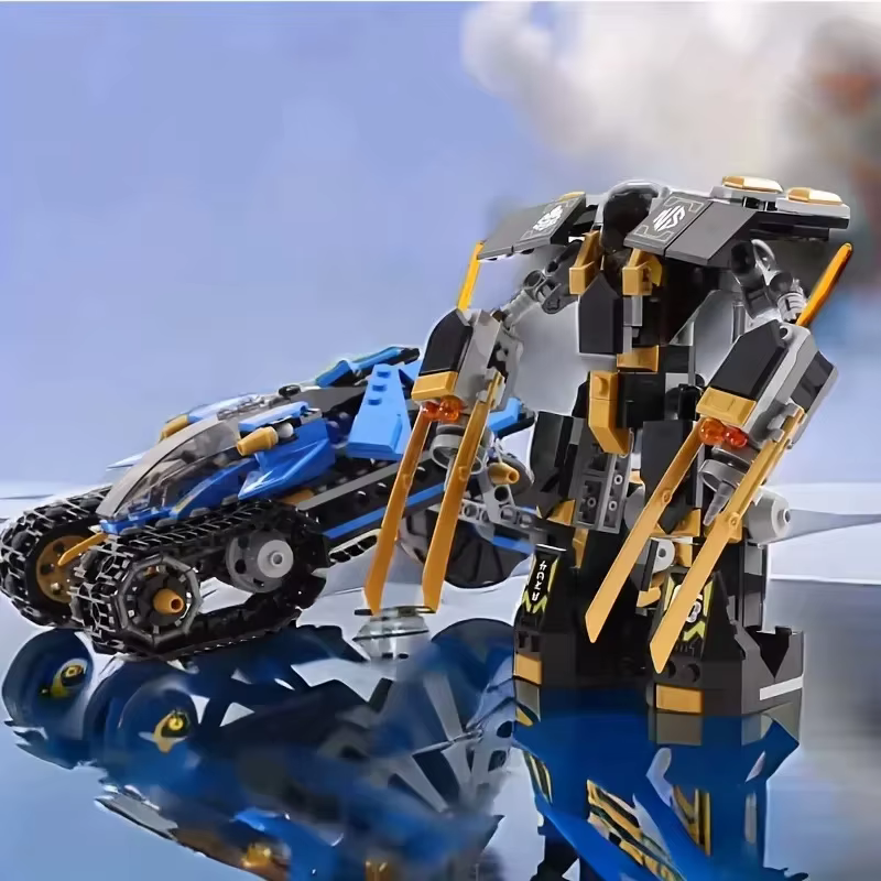 Bloc de construction Mecha technologie Ninja Thunder Raiders guerrier mécanique Robot bloc de construction arme de guerre modèle jouet enfant