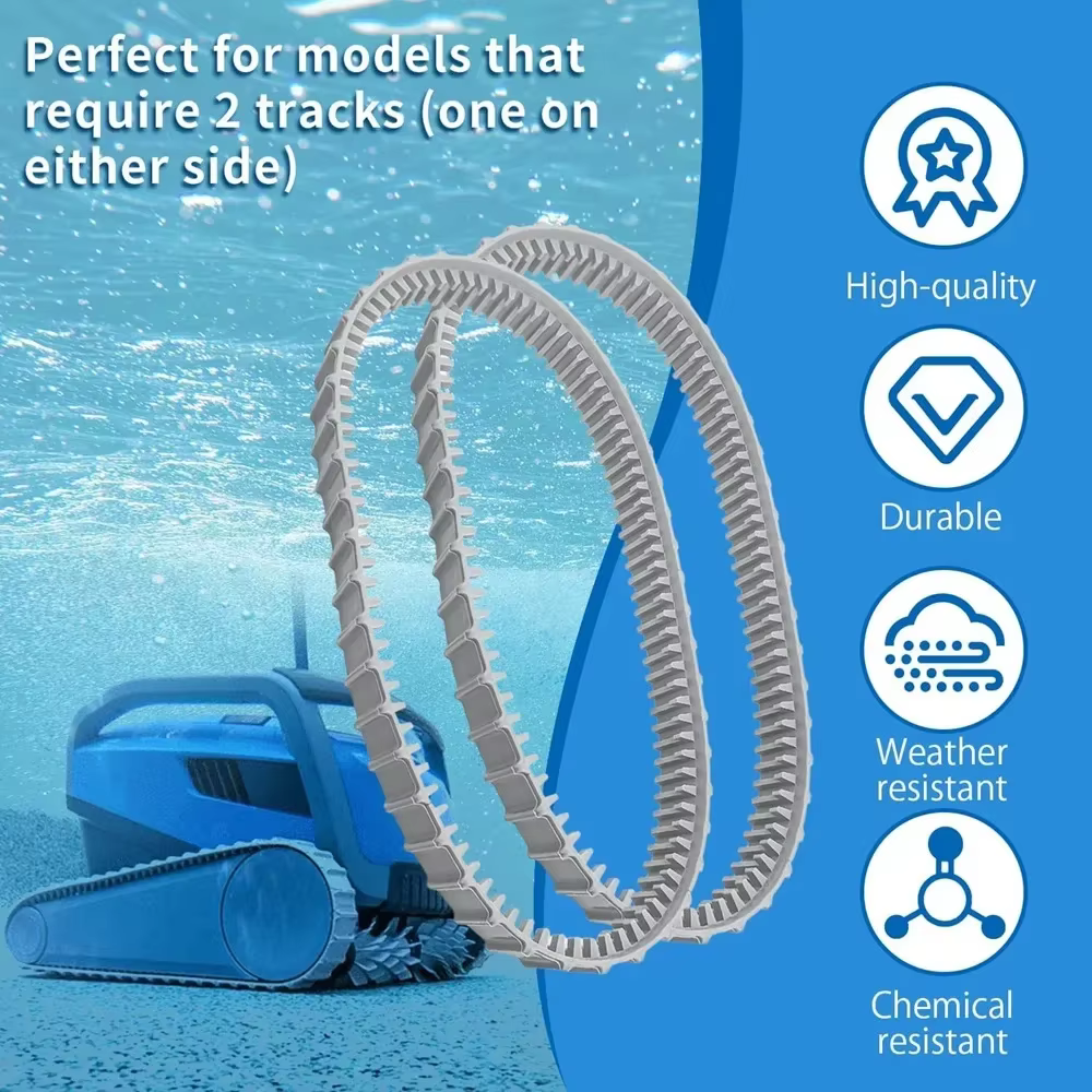Lot de 2 voies grises pour nettoyeurs de piscine robotiques DolDave Maytronics