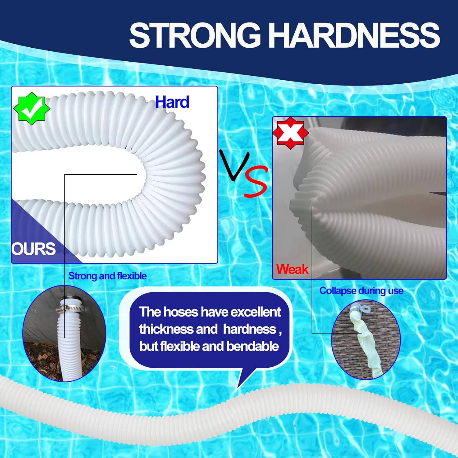 Tuyaux de piscine de 32mm pour Intex