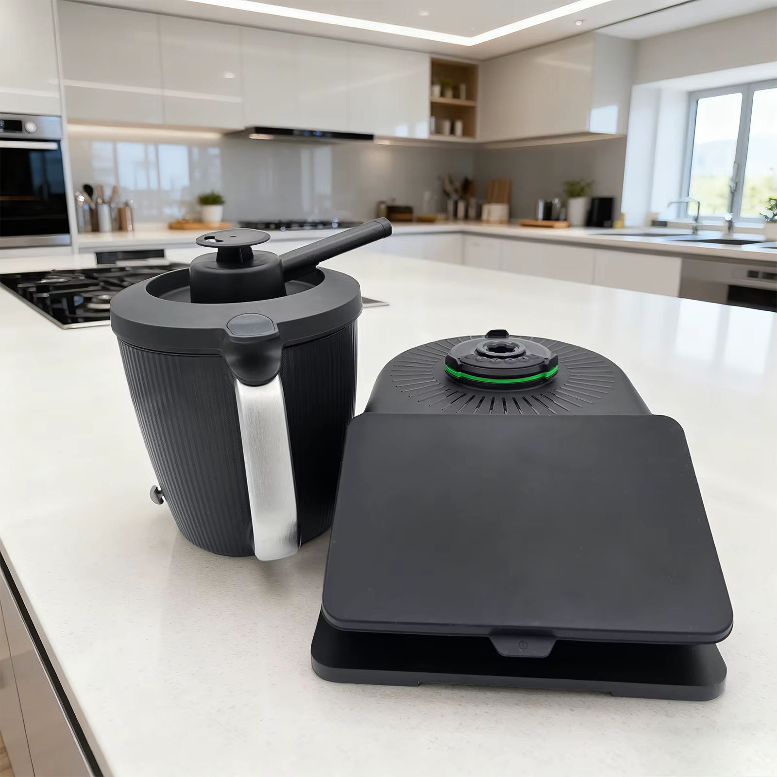 Déviateur vapeur compatible avec Thermomix TM7 – 360 ° Déflecteur de vapeur rotatif avec protection d'armoire de cuisine