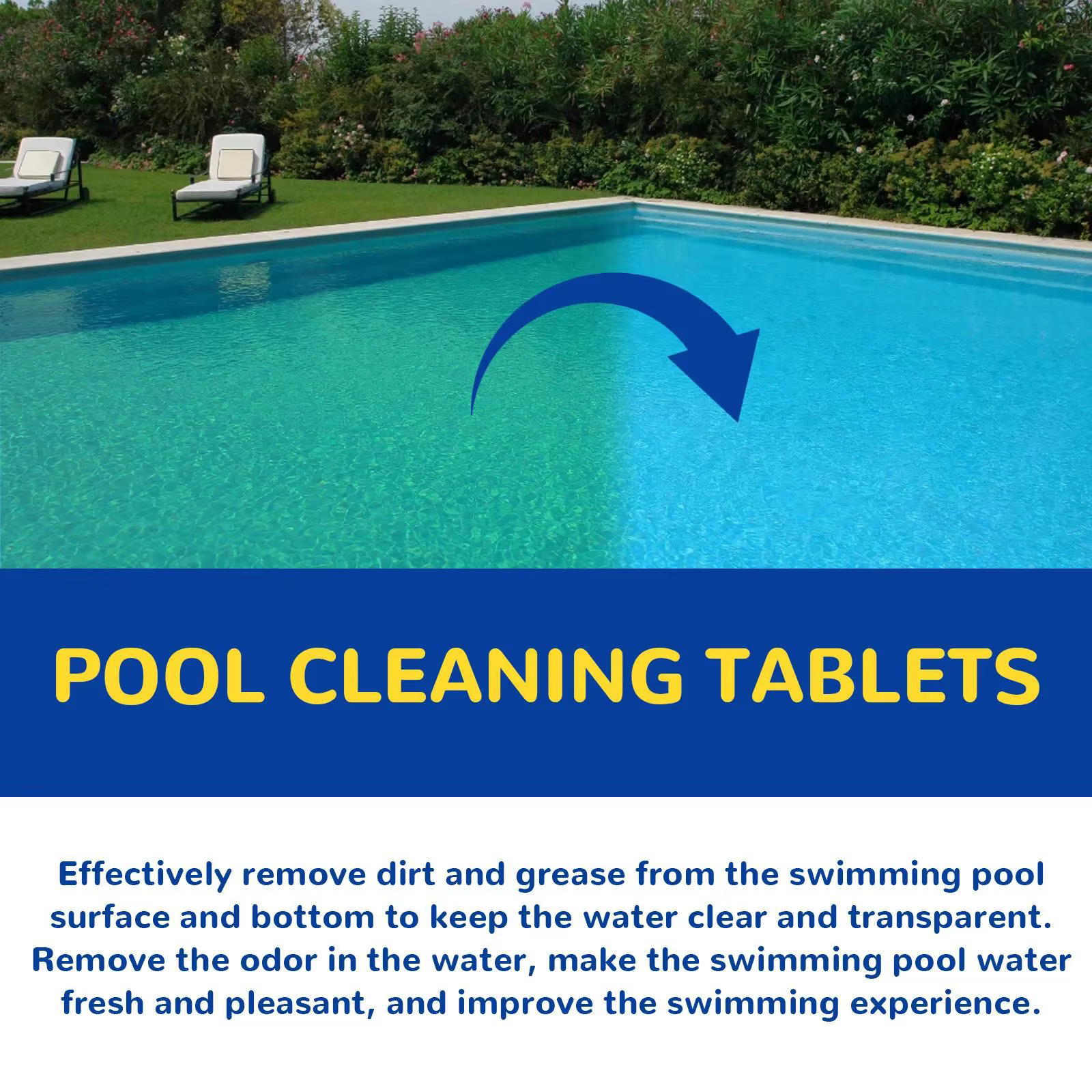 Tablettes de désinfection pour piscine 100g – Traitement pour une eau cristalline – Protection longue durée