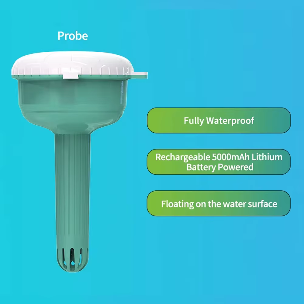 Analyseur d'eau de piscine intelligent WIFI 8 en 1 avec mesure du chlore
