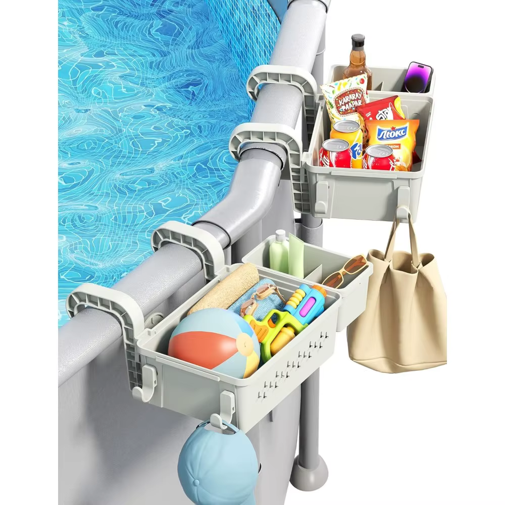 Panier de rangement amélioré 2026 pour piscine - Accessoires