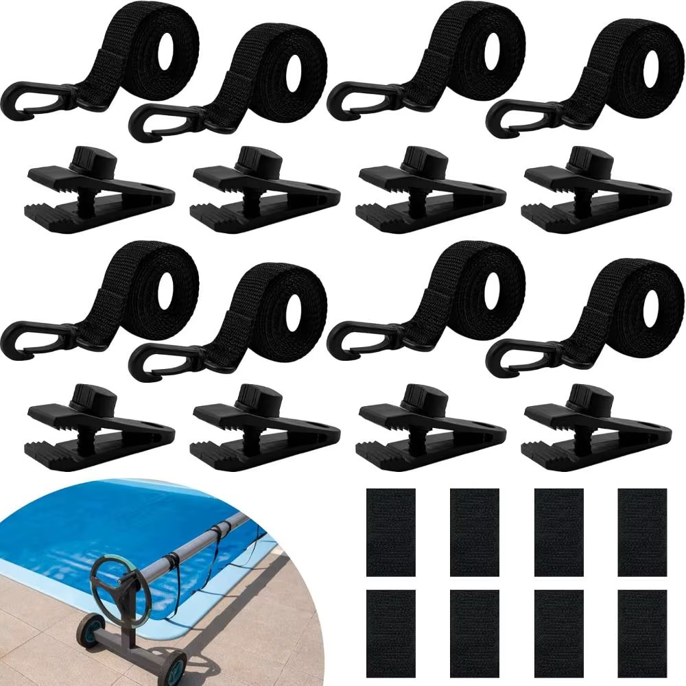 Kit d'attache robuste pour enrouleur de bâche solaire de piscine