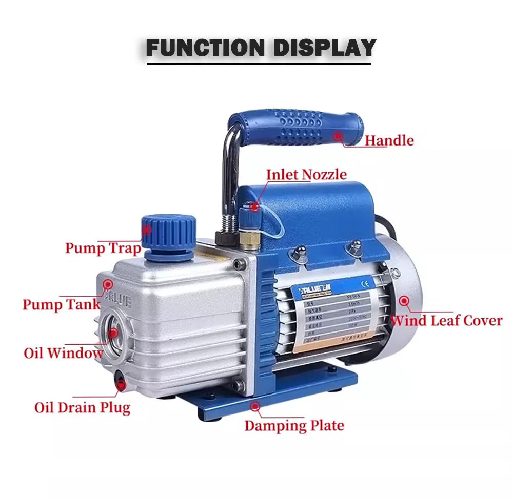 Pompe à vide indispensable pour fourmi, pompe à vide pour fourmi 1P, pompe de climatisation, R410A, R407C, R134a, R12, R22, 220V, valeur