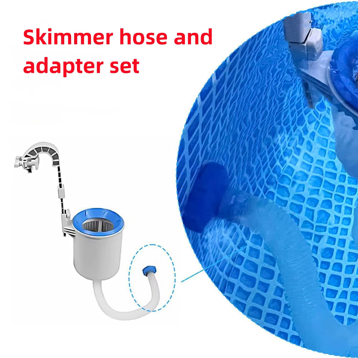 1 jeu d'adaptateur d'écumoire de piscine et Tube de montage mural