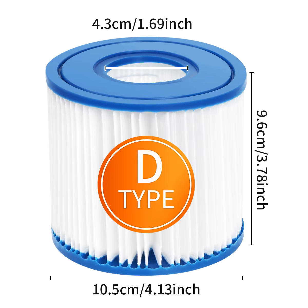 Cartouche filtrante de type D pour piscine et spa Intex