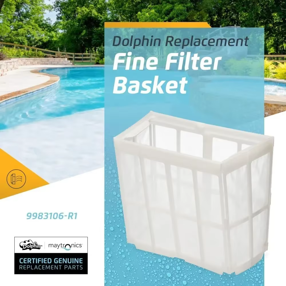 Le filtre 9983106-R1 est compatible avec le robot nettoyeur de piscine Dolphin S200 S300 S300i avec panier intérieur de rechange intégré