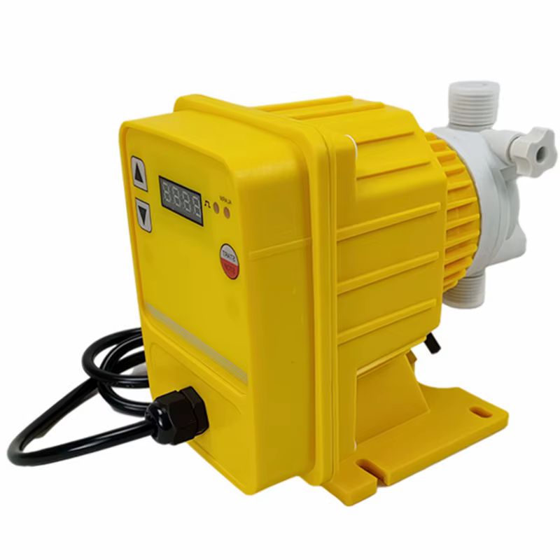 Pompe doseuse de produits chimiques pour chlore acide