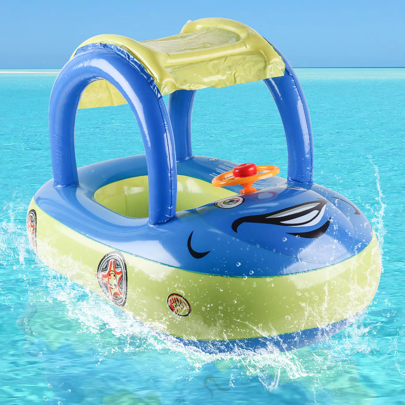 Flotteurs de piscine en forme de voiture pour tout-petits