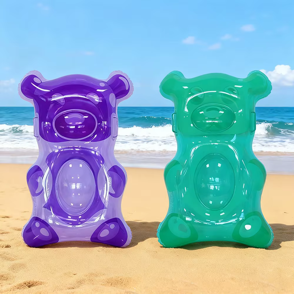 1 pièce Flotteur gonflable en forme d'ours gommeux pour enfants