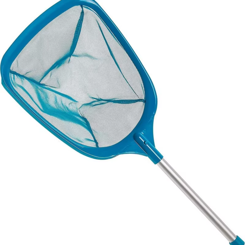 Filet d'écumoire de feuilles de piscine à poteau métallique