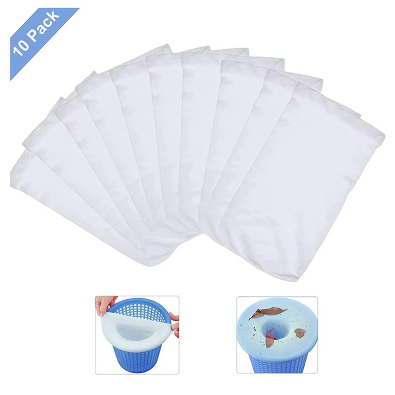 50Pcs Chaussettes de filtration pour skimmer de piscine