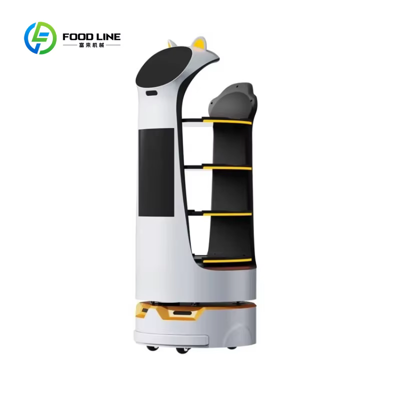 Robots de service personnalisés pour la livraison de nourriture, robots serveurs commerciaux pour restaurants avec écran publicitaire, robots de service client