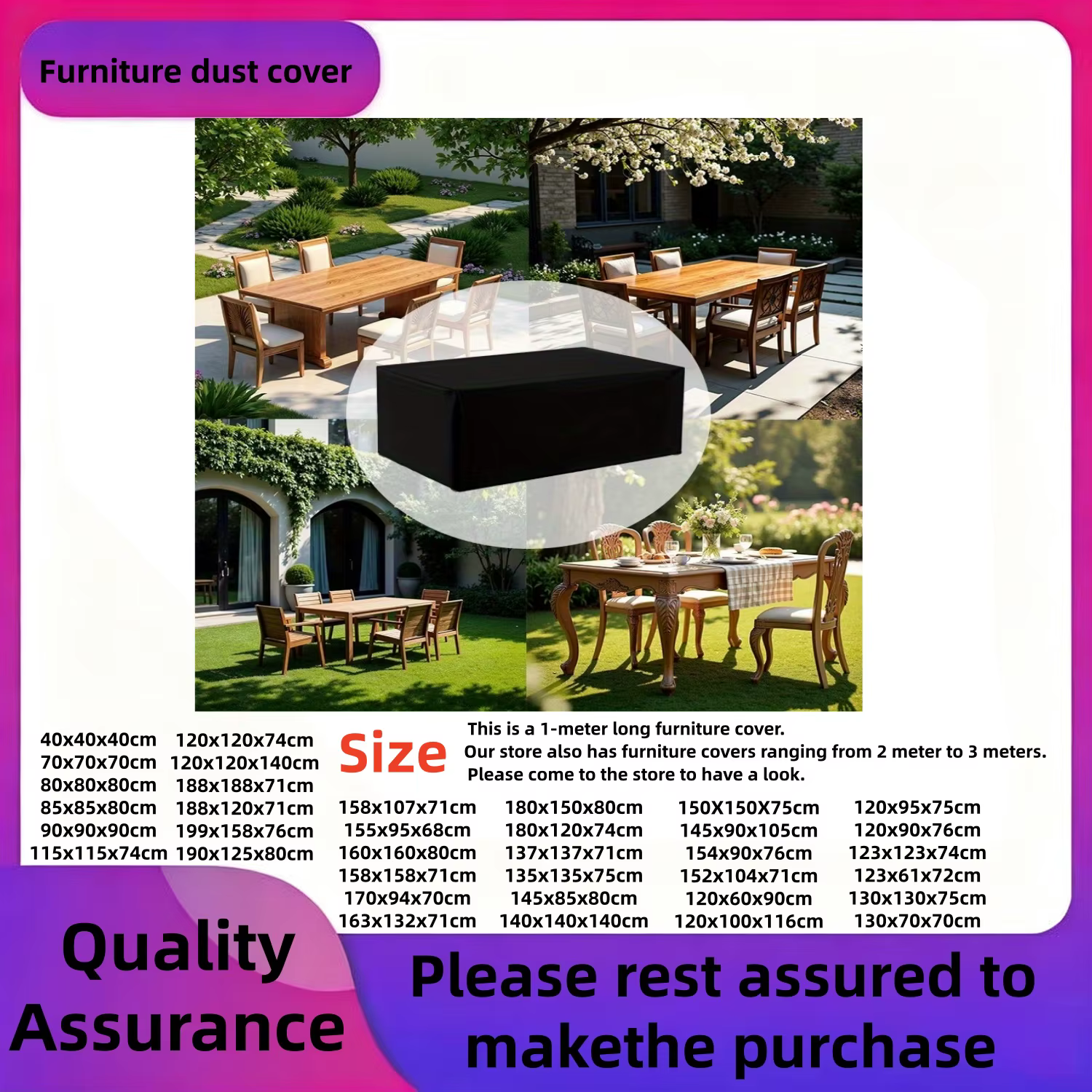 Housse de protection pour mobilier de jardin