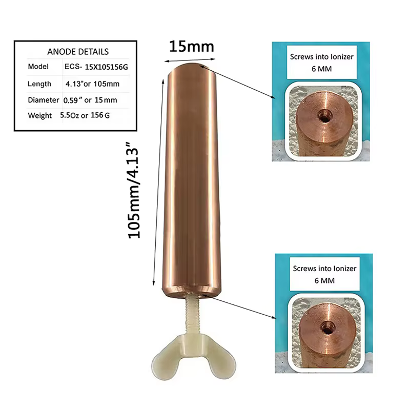 Purificateur de piscine solaire en cuivre et argent