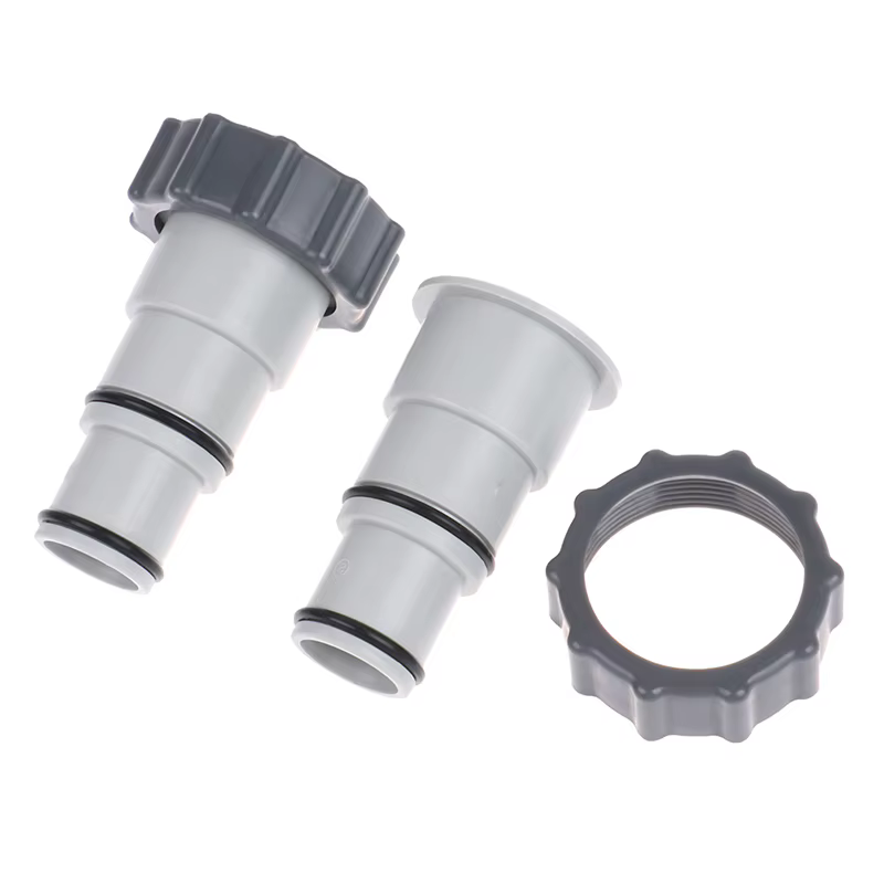 Adaptateur de Tuyau de Piscine avec Collier pour Pompe à Connexion Filetée Intex
