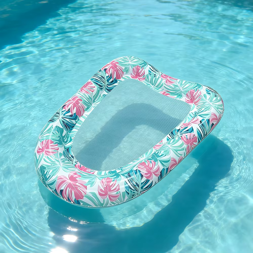 1 chaise longue gonflable en forme de cœur