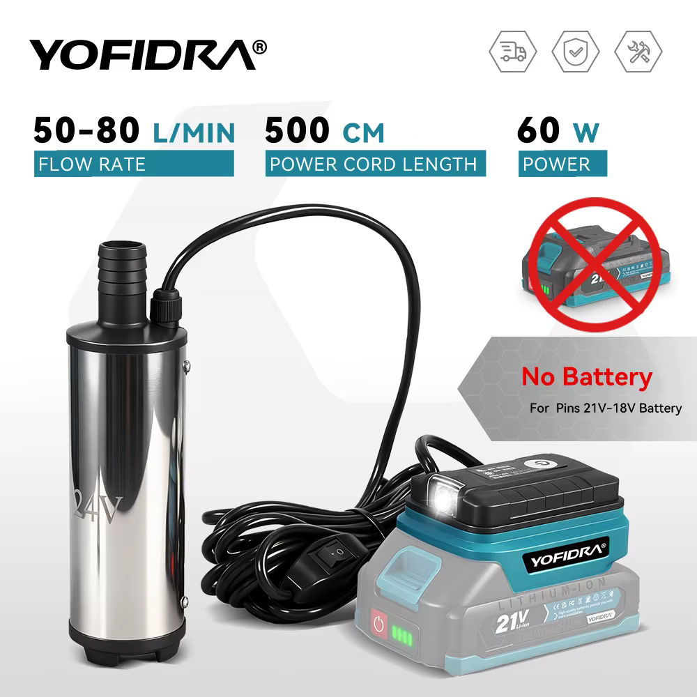 YOFIDRA 50-80L/min pompe à eau électrique 60W