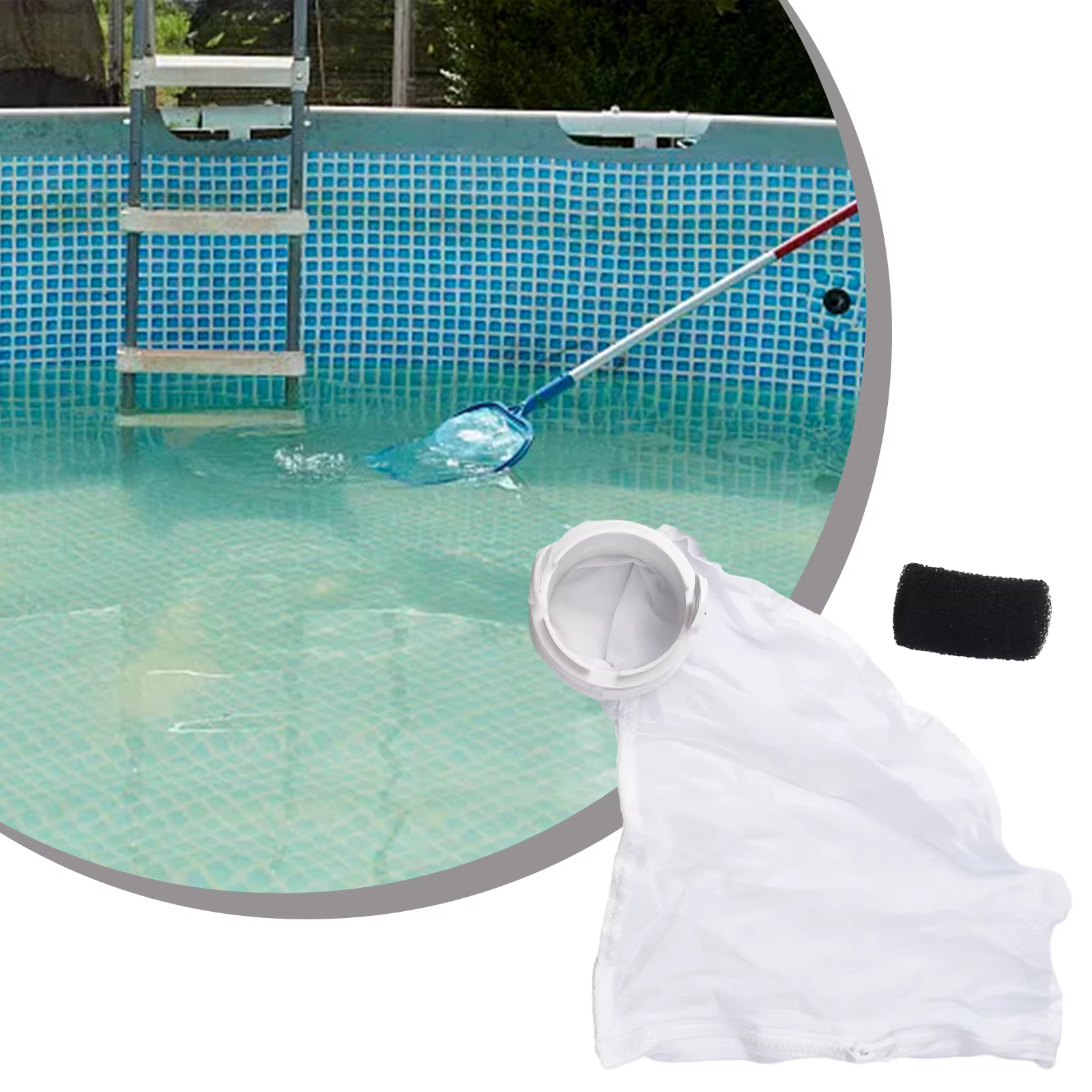 Sac en filet pour nettoyeur de piscine Polaris 280 avec éponge filtrante