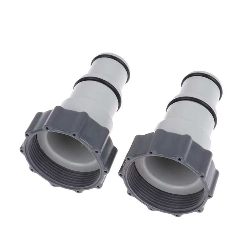 Adaptateur de Tuyau de Piscine avec Collier pour Pompe à Connexion Filetée Intex