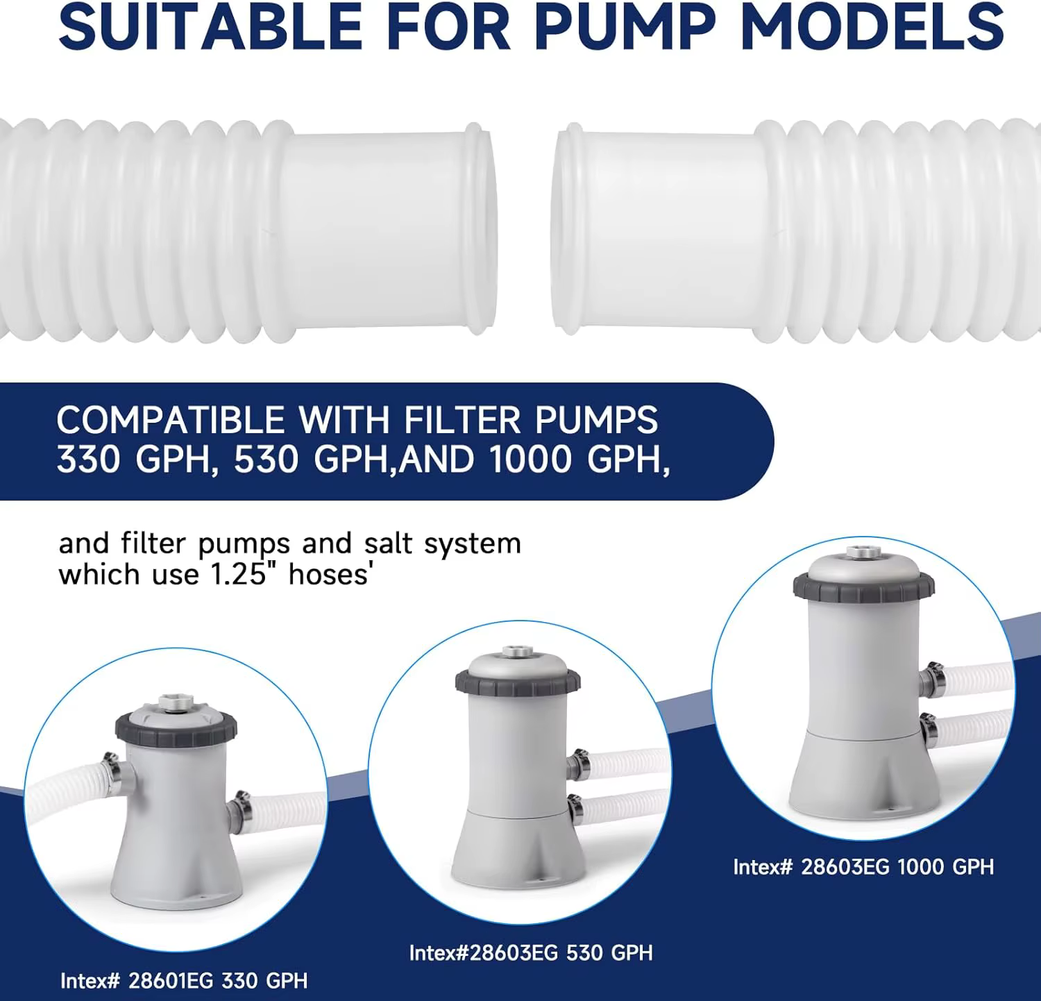 Tuyaux de piscine de 32mm pour Intex