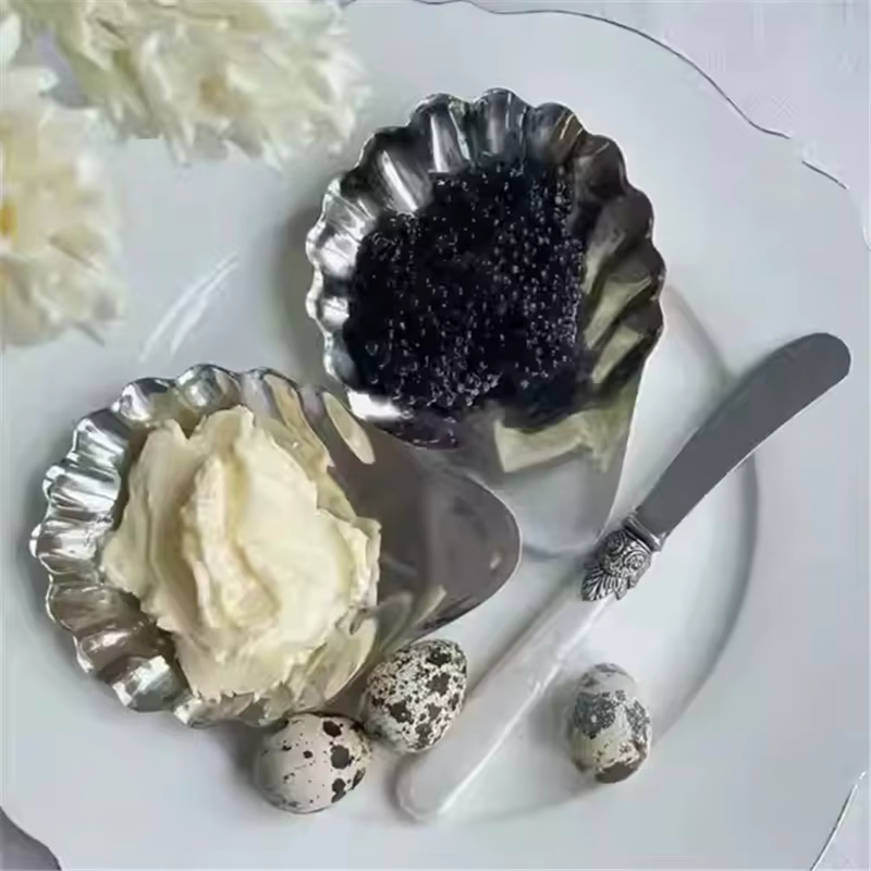 Assiette en acier inoxydable en forme de coquille, plat en métal, plateau à Dessert au fromage, thé, collation, plat de fruits, rangement de bijoux, boîte à savon, décoration de Table