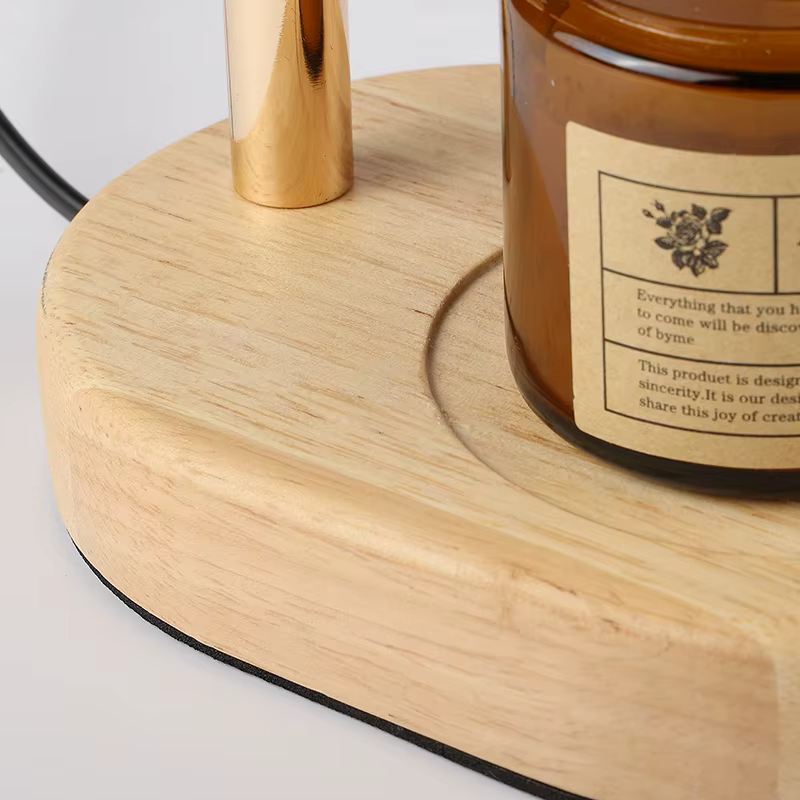 Lampe chauffe-bougie 50W avec minuterie, lampe chauffe-bougie à intensité variable, chauffe-bougie en verre, lumière de bougie réglable, décoration d'intérieur confortable pour la chambre à coucher