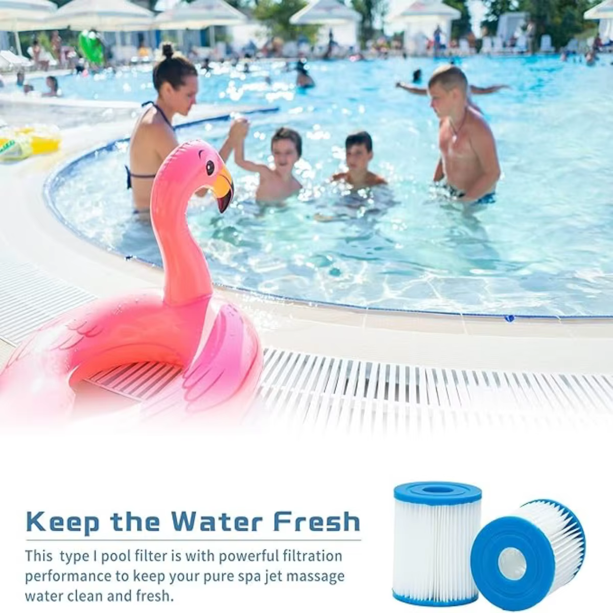 Cartouche filtrante de type I pour piscine Bestway taille 1