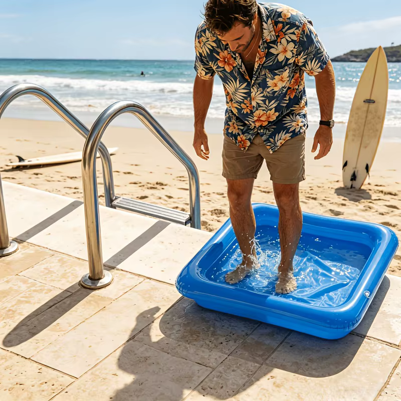 Bassin de nettoyage pliable et portable pour piscine