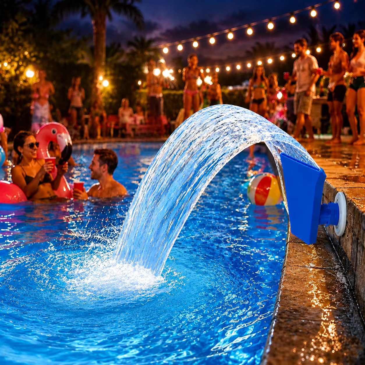 Buse de fontaine cascade pour piscine
