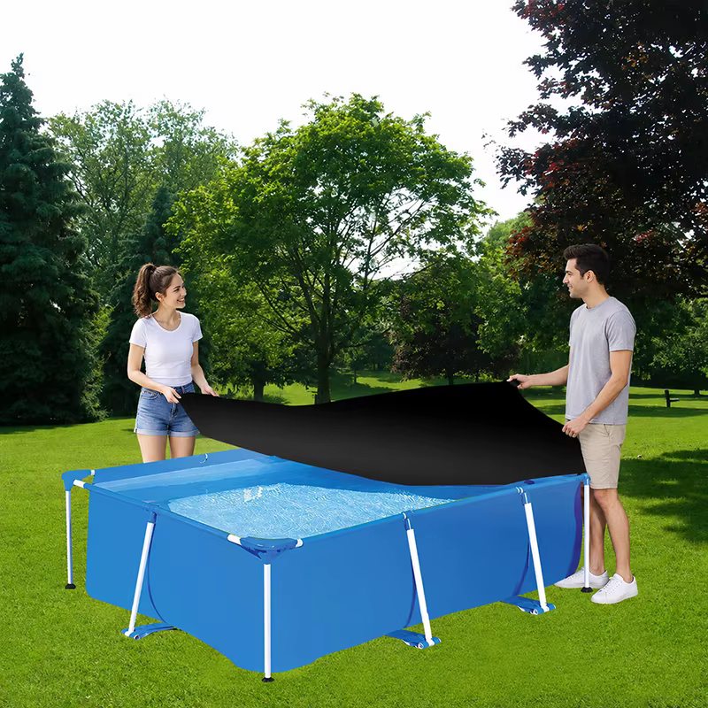 Bâche de protection rectangulaire durable et imperméable pour piscine