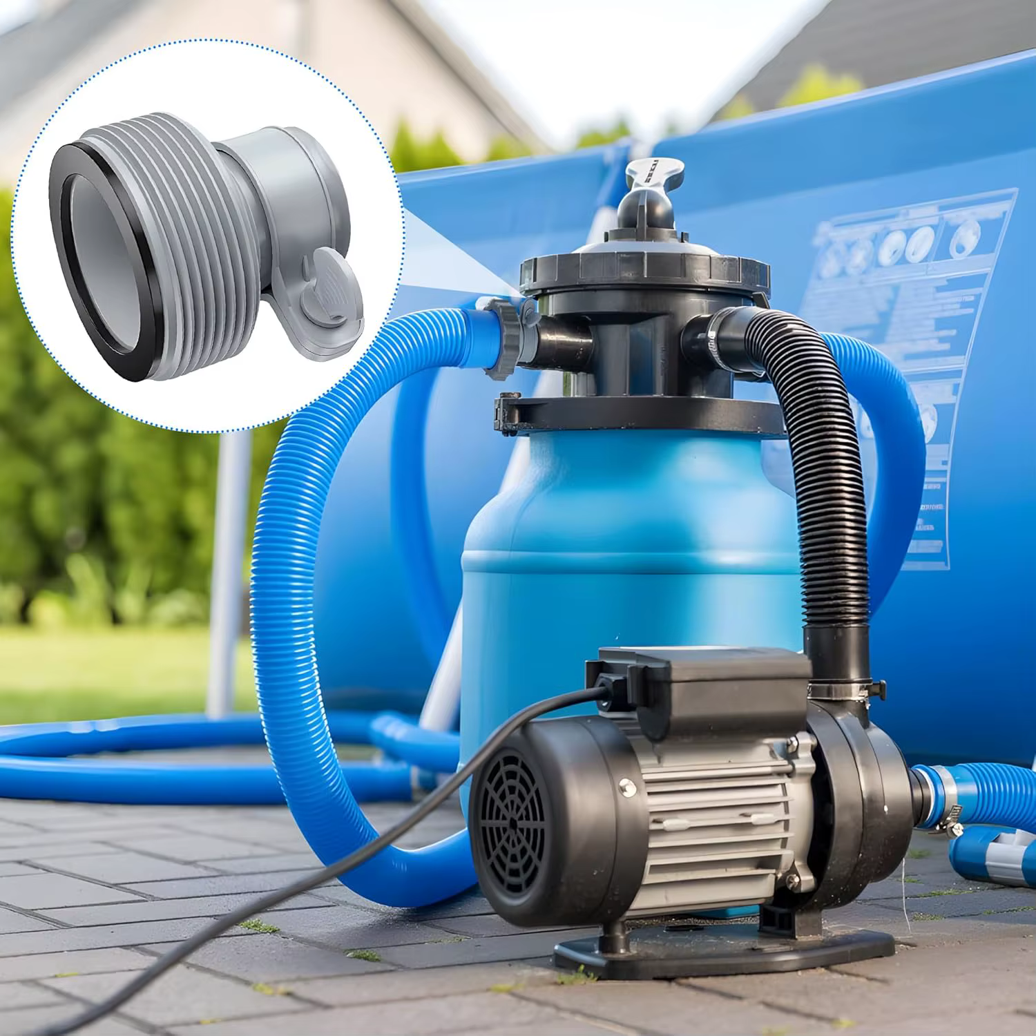 Adaptateur de tuyau de piscine pour pompe à sable