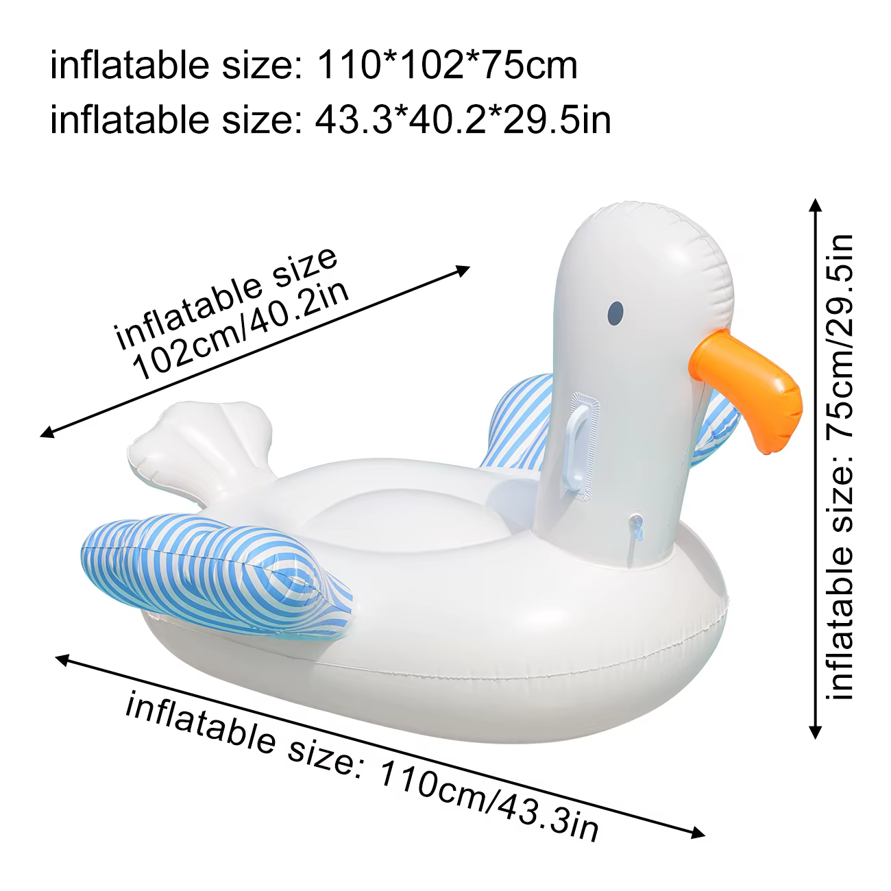 1PC Bouée Gonflable Cygne pour Piscine