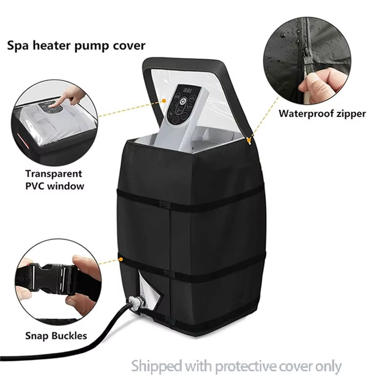 A67P-couvercle de pompe de chauffage de Spa de jacuzzi avec fenêtre supérieure transparente en PVC