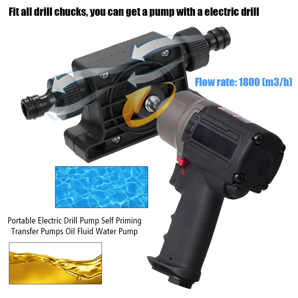 Nouvelle Pompe Centrifuge Submersible Micro Ultra Robuste Auto-amorçante pour Perceuse Électrique